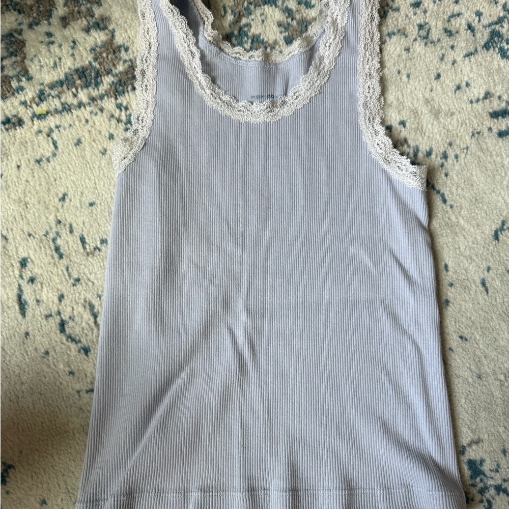 Brandy Melville White Fitted Sleeveless Tank Top
